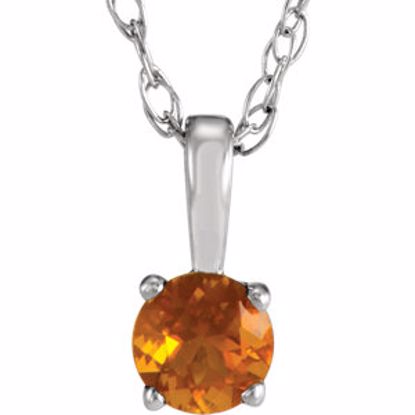 28393:70003:P 14kt White Citrine 14" Necklace