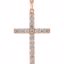 R42308:10025:P 14kt Rose 1/3 CTW Diamond Cross Pendant