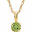 28393:70014:P 14kt Yellow Peridot 14" Necklace