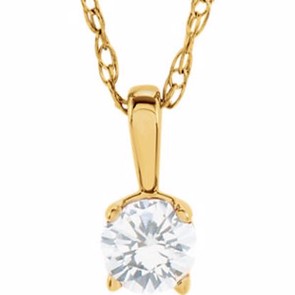 28393:70024:P 14kt Yellow White Sapphire 14" Necklace