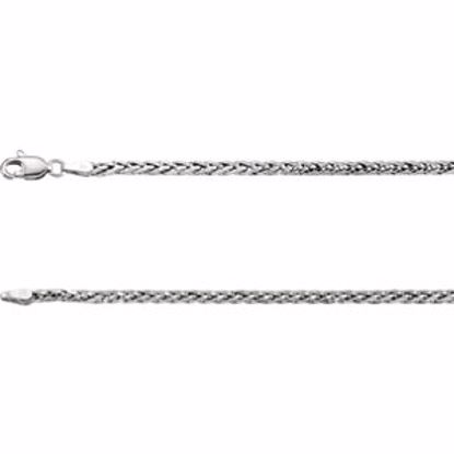 CH1022:1002:P 14kt White 3mm Hollow Wheat 20" Chain