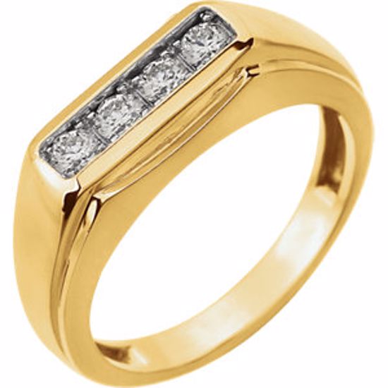 651625:60001:P 14kt Two-Tone 3/8 CTW Diamond Men's Ring