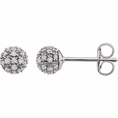 651615:60000:P 14kt White 1/4 CTW Diamond Cluster Earrings