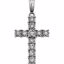 651617:60000:P 14kt White 1/6 CTW Diamond Cross Pendant