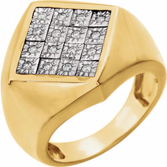 651622:60000:P 14kt Two-Tone 1/5 CTW Diamond Men's Ring