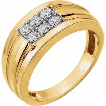 651619:60000:P 14kt Two-Tone 1/2 CTW Diamond Men's Ring