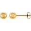 23932:60009:P 14kt Yellow 3mm Round Ball Earrings