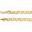 651631:1004:P 14kt Yellow 7.9mm Hollow Double Link Charm 7.25" Bracelet