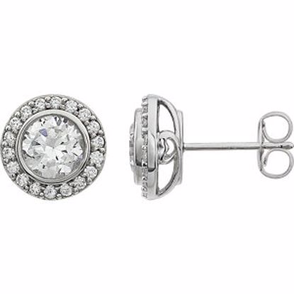 651640:101:P Sterling Silver Cubic Zirconia Earrings