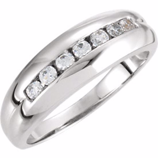 62155:255364:P 14kt White Men's 3/8 CTW Diamond Ring