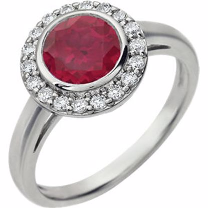 651639:103:P Sterling Silver Red Cubic Zirconia Ring