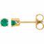 651643:70009:P 14kt Yellow Chatham® Created Emerald Youth Earrings