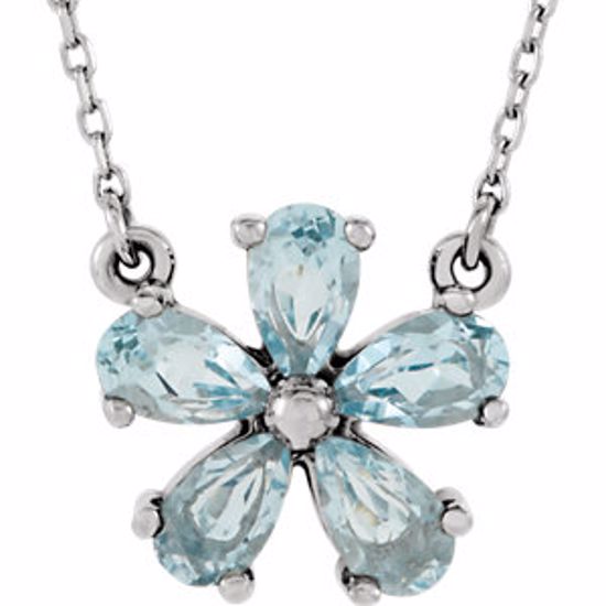 85943:70000:P 14kt White Sky Blue Topaz 16" Necklace