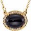 85902:70001:P 14kt Yellow Onyx & .05 CTW Diamond 16" Necklace