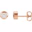 61086:2011:P 14kt Rose 1 CTW Diamond Earrings