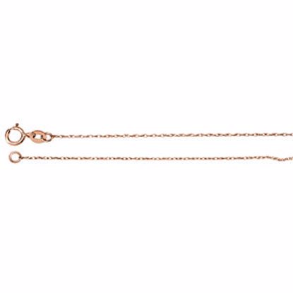 CH19:31986:P 14kt Rose .75mm Solid Rope 18" Chain
