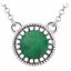 651611:110:P 14kt White Emerald "May" 18" Birthstone Necklace