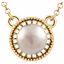 651611:111:P 14kt Yellow Freshwater Cultured Pearl "June" 18" Birthstone Necklace
