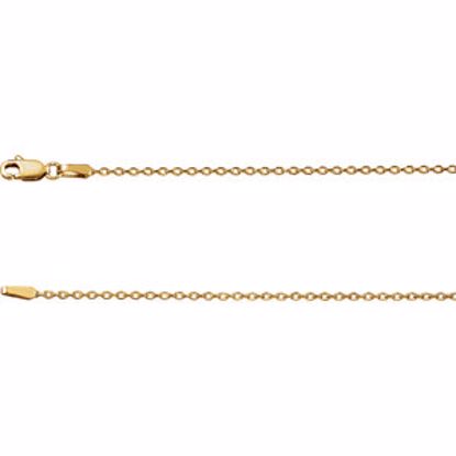 CH1020:1006:P 14kt Yellow 1.4mm Diamond-Cut Cable 16" Chain