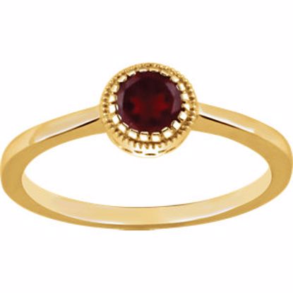 651609:101:P 14kt Yellow Garnet "January" Birthstone Ring