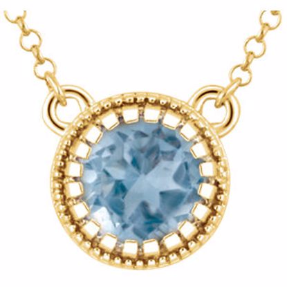 651611:123:P 14kt Yellow Swiss Blue Topaz "December" 18" Birthstone Necklace