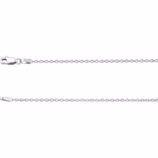 CH1020:1004:P 14kt White 1.4mm Diamond-Cut Cable 24" Chain