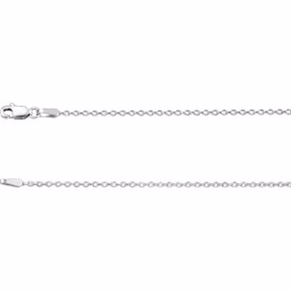 CH1020:1003:P 14kt White 1.4mm Diamond-Cut Cable 20" Chain