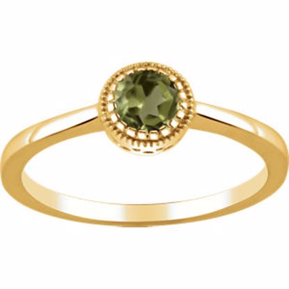 651609:115:P 14kt Yellow Peridot "August" Birthstone Ring
