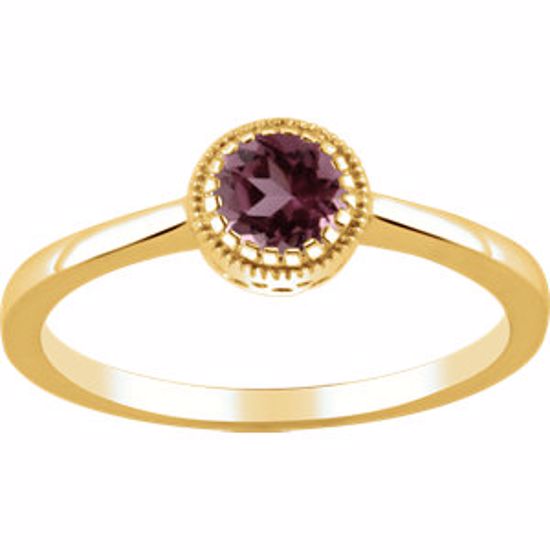 651609:119:P 14kt Yellow Pink Tourmaline "October" Birthstone Ring