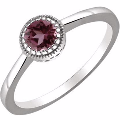 651609:120:P 14kt White Pink Tourmaline "October" Birthstone Ring