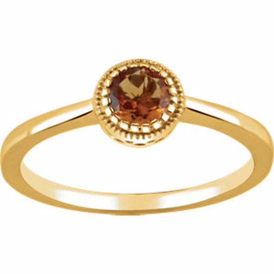 651609:121:P 14kt Yellow Citrine "November" Birthstone Ring