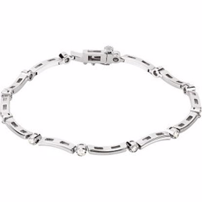 BRC658:60000:P 14kt White .50 CTW Diamond Line Bracelet