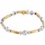 BRC651:60002:P 14kt Yellow & White 1 CTW Diamond Line Bracelet
