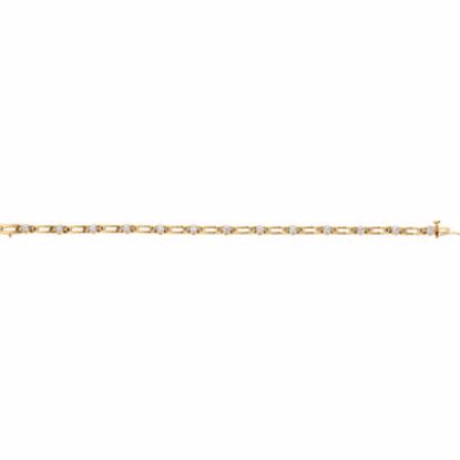 BRC665:60003:P 14kt Yellow 1 1/3 CTW Diamond Line 7.25" Bracelet