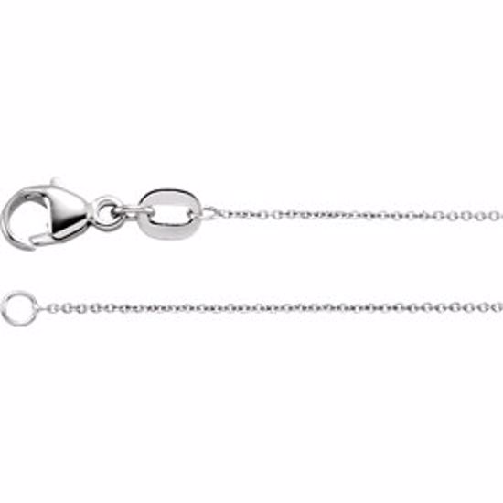 CH1030:1001:P Platinum .7mm Cable 18" Chain