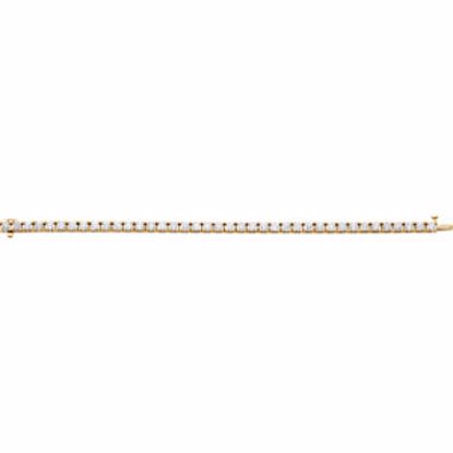 67416:60006:P 14kt Yellow 9 3/4 CTW Diamond Line 7.25" Bracelet