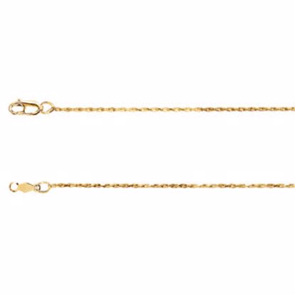 CH1024:1006:P 14kt Yellow 1mm Diamond-Cut Rope 16" Chain