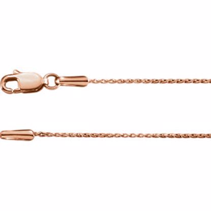 CH1021:1012:P 14kt Rose .9mm Wheat 18" Chain