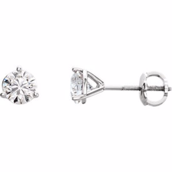 651658:60002:P 14kt White 7/8CTW Riente Diamond Earrings 