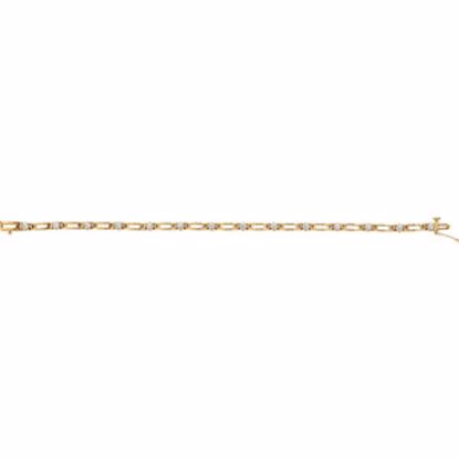 BRC665:60001:P 14kt Yellow 3/4 CTW Diamond Line 7.25" Bracelet