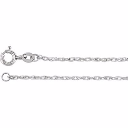 CH1027:1007:P Sterling Silver 1.25mm Rope 18" Chain