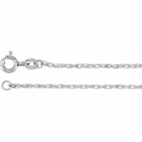 CH1027:1009:P Sterling Silver 1.25mm Rope 24" Chain