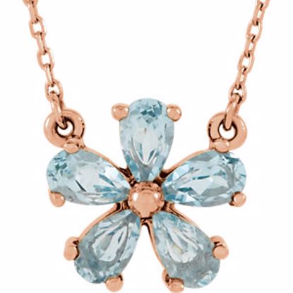 85943:70002:P 14kt Rose Sky Blue Topaz 16" Necklace