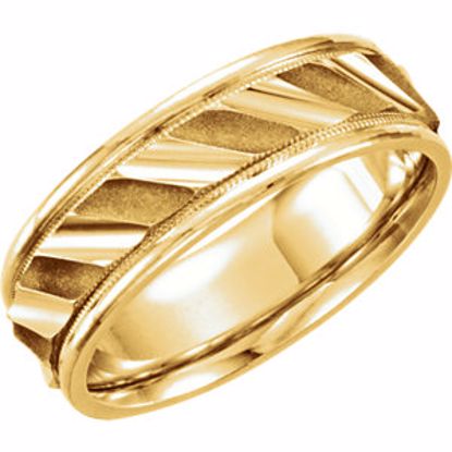 50181:301134:P 10kt Yellow 6.75mm Grooved Design Band Size 12