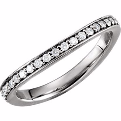 122251:6002:P Platinum 1/3 CTW Diamond Stackable Ring Size 7