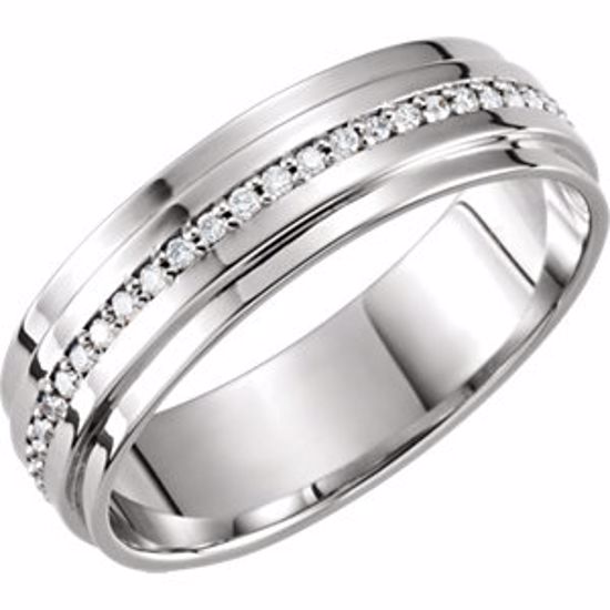 122254:6005:P 14kt White 1/3 CTW Diamond Band Size 11