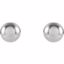 23932:60015:P 14kt White 5mm Round Ball Earrings
