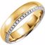 122258:6000:P 14kt Yellow & White 6mm 1/4 CTW Diamond Band Size 11
