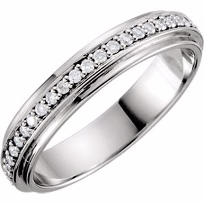 122253:6002:P Platinum 4mm 1/3 CTW Diamond Duo Band Size 7