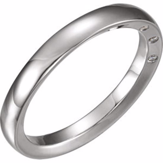 122263:6005:P Platinum 4mm .03 CTW Diamond Accented Band Size 11